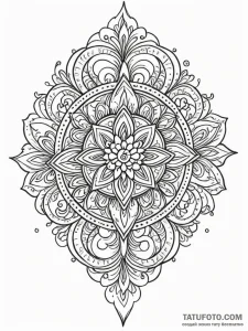 Happiness (symbol), tattoo drawing outline, o... - эскиз тату (№1752675158_0, 16.07.2025 14:12) — Tatufoto.com