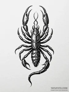 Tattoo design a scorpio scorpion, with a subt... - эскиз тату (№1752675872_0, 16.07.2025 14:24) — Tatufoto.com