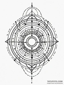 Tattoo sketch a series of concentric circles,... - эскиз тату (№1752677132_0, 16.07.2025 14:45) — Tatufoto.com