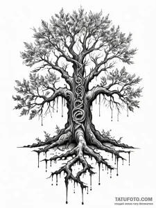 126. tattoo sketch: the rune "rod," depicted... - эскиз тату (№1752677588_0, 16.07.2025 14:53) — Tatufoto.com