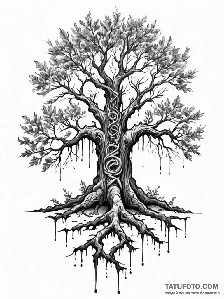126. tattoo sketch: the rune "rod," depicted... - эскиз тату (№1752677588_0, 16.07.2025 14:53) — Tatufoto.com