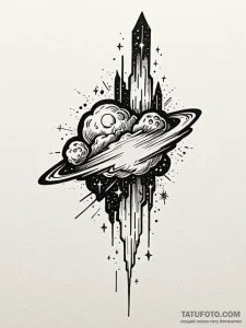 Tattoo design a single, powerful meteor strea... - эскиз тату (№1752677665_0, 16.07.2025 14:54) — Tatufoto.com