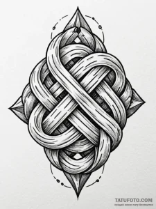 Tattoo sketch a strong, defensive knot or int... - эскиз тату (№1752678583_0, 16.07.2025 15:09) — Tatufoto.com