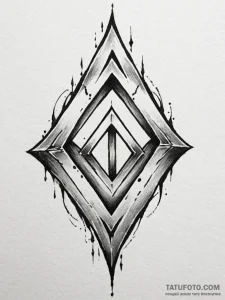 104. tattoo design: a minimalist "opora" rune... - эскиз тату (№1752679984_0, 16.07.2025 15:33) — Tatufoto.com
