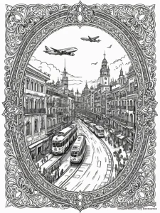 A graphic novel panel of the final airport sc... - эскиз тату (№1752680695_0, 16.07.2025 15:44) — Tatufoto.com