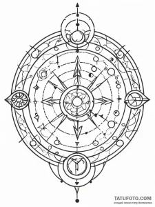 Tattoo design a geometric representation of t... - эскиз тату (№1752680772_0, 16.07.2025 15:46) — Tatufoto.com