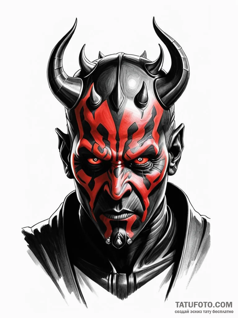 22. graphic novel style portrait of a menacin... - эскиз тату (№1752680924_0, 16.07.2025 15:48) — Tatufoto.com