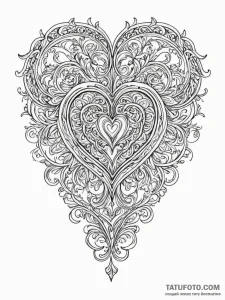 Tattoo design a blackwork heart with a unique... - эскиз тату (№1752682011_0, 16.07.2025 16:06) — Tatufoto.com