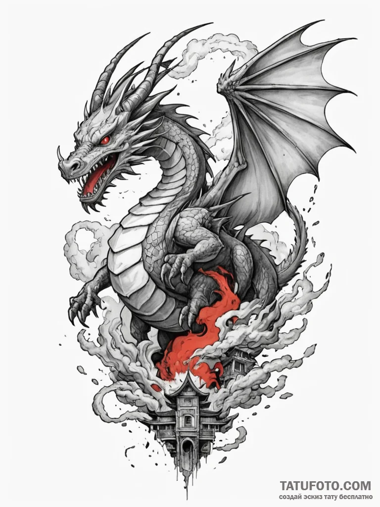 A graphic novel style tattoo of haku in his d... - эскиз тату (№1752682789_0, 16.07.2025 16:19) — Tatufoto.com