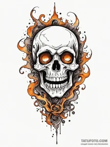 Tattoo design 'continue?' with a ghostly, fad... - эскиз тату (№1752684524_0, 16.07.2025 16:48) — Tatufoto.com