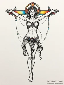 Themis, tattoo line art, on a clean white pap... - эскиз тату (№1752685739_0, 16.07.2025 17:08) — Tatufoto.com