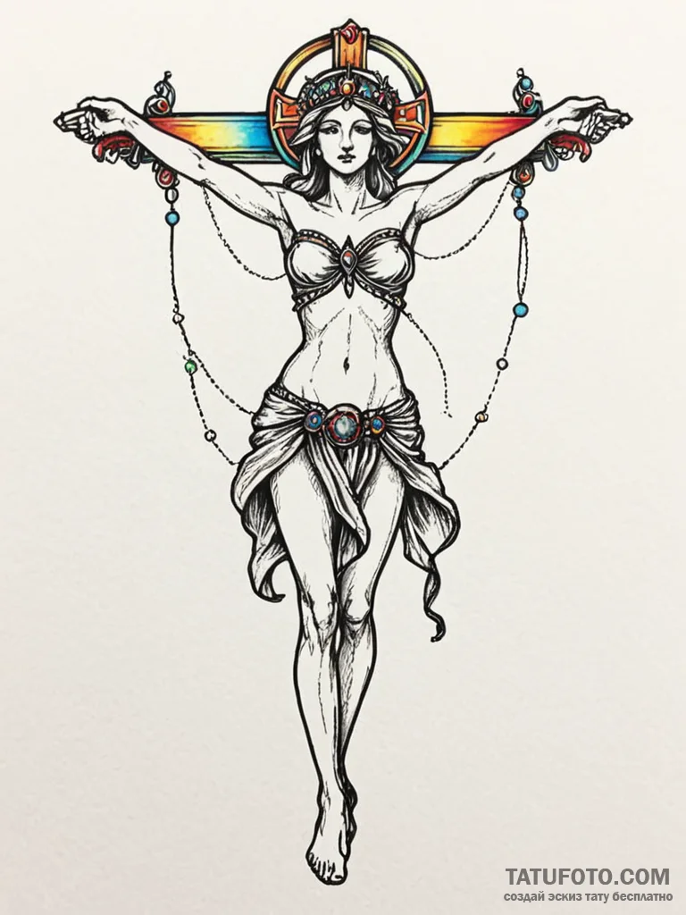Themis, tattoo line art, on a clean white pap... - эскиз тату (№1752685739_0, 16.07.2025 17:08) — Tatufoto.com