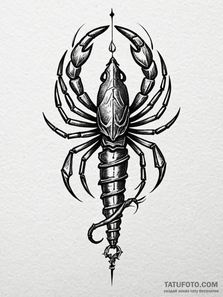 Scorpio, tattoo flash sheet design, on a clea… — эскиз тату (№1752686148_0, 16.07.2025 17:15) — Tatufoto.com