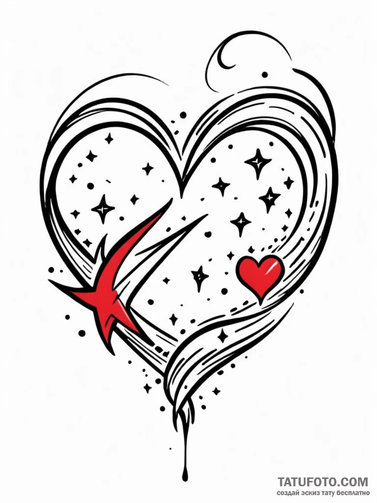 Tattoo sketch a shooting star leaving a trail... - эскиз тату (№1752686639_0, 16.07.2025 17:23) — Tatufoto.com