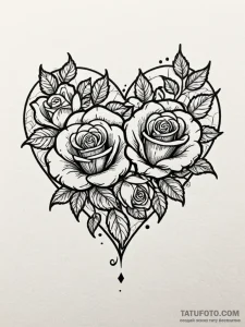 Tattoo design a heart shaped from two interlo... - эскиз тату (№1752688145_0, 16.07.2025 17:49) — Tatufoto.com