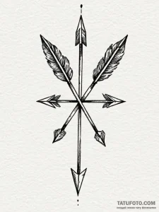 Tattoo design a pair of simple arrows, pointi... - эскиз тату (№1752688298_0, 16.07.2025 17:51) — Tatufoto.com