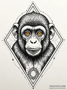 Monkey, tattoo flash sheet design, vibrant co... - эскиз тату (№1752689413_0, 16.07.2025 18:10) — Tatufoto.com