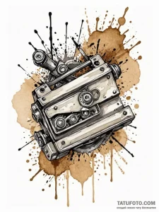 Saw, ink illustration for tattoo, on a clean... - эскиз тату (№1752689658_0, 16.07.2025 18:14) — Tatufoto.com