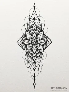 Tattoo design a small, abstract symbol on the... - эскиз тату (№1752691454_0, 16.07.2025 18:44) — Tatufoto.com