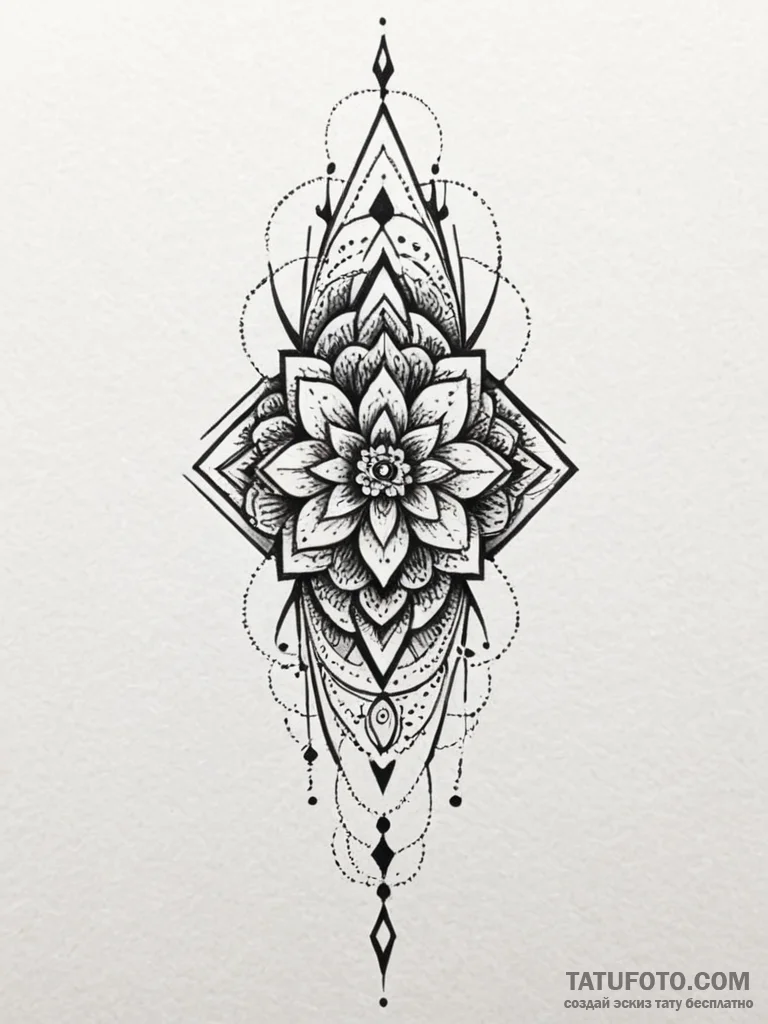 Tattoo design a small, abstract symbol on the… — эскиз тату (№1752691454_0, 16.07.2025 18:44) — Tatufoto.com