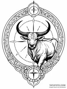 Tattoo sketch a geometric circle with the zod... - эскиз тату (№1752691614_0, 16.07.2025 18:46) — Tatufoto.com