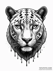 Panther, ink illustration for tattoo, blackwo... - эскиз тату (№1752691694_0, 16.07.2025 18:48) — Tatufoto.com