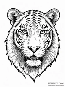 A linework tattoo of a liger from napoleon dy... - эскиз тату (№1752692101_0, 16.07.2025 18:55) — Tatufoto.com