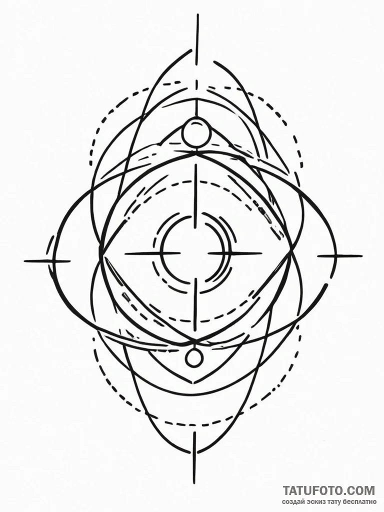 Tattoo sketch a minimalist symbol for a force... - эскиз тату (№1752692262_0, 16.07.2025 18:57) — Tatufoto.com
