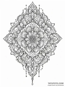 Tattoo sketch a delicate, intricate lace patt... - эскиз тату (№1752692422_0, 16.07.2025 19:00) — Tatufoto.com