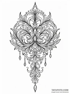 Tattoo design a small, elegant symbol behind... - эскиз тату (№1752692503_0, 16.07.2025 19:01) — Tatufoto.com