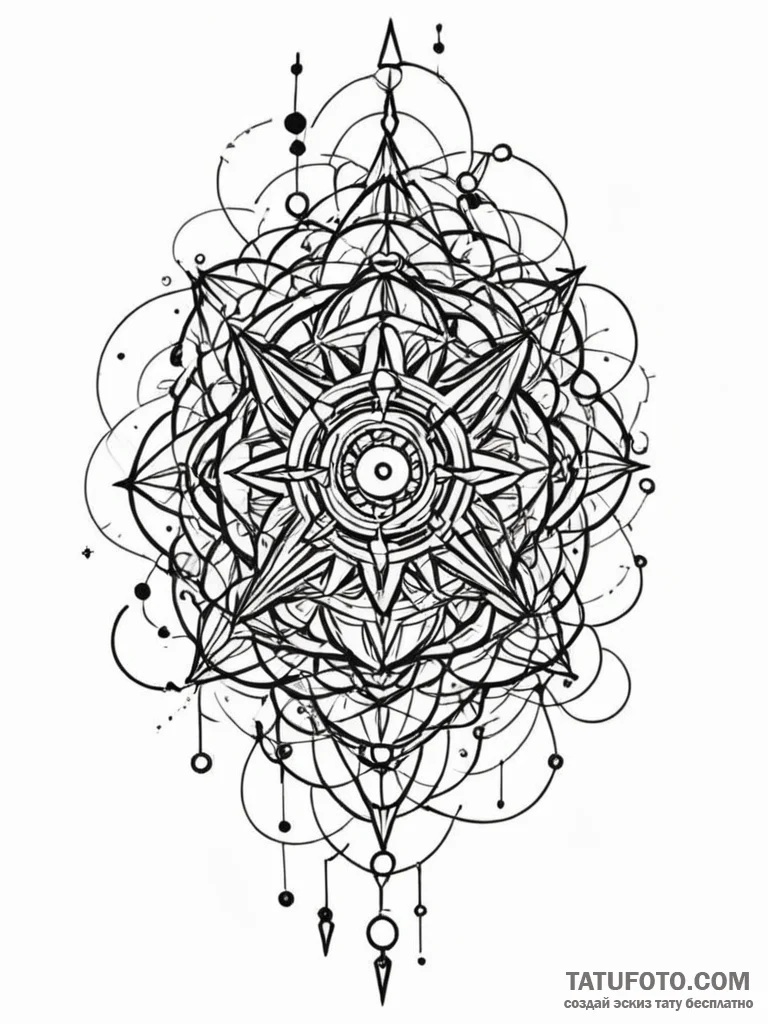 Tattoo design an abstract network of glowing... - эскиз тату (№1752692663_0, 16.07.2025 19:04) — Tatufoto.com