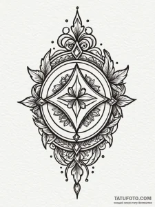Tattoo design a "completionist" badge with a... - эскиз тату (№1752692748_0, 16.07.2025 19:05) — Tatufoto.com