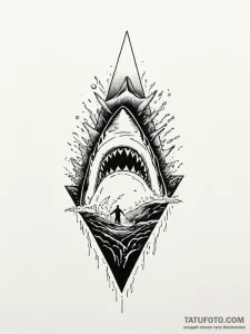 A linework tattoo of the iconic poster for ja... - эскиз тату (№1752692830_0, 16.07.2025 19:07) — Tatufoto.com