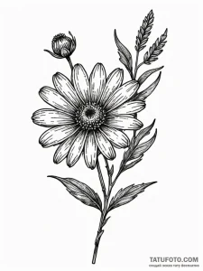 Tattoo sketch a slender sprig of lavender or... - эскиз тату (№1752693070_0, 16.07.2025 19:11) — Tatufoto.com