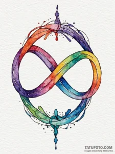Tattoo sketch an infinity symbol made of two... - эскиз тату (№1752693274_0, 16.07.2025 19:14) — Tatufoto.com