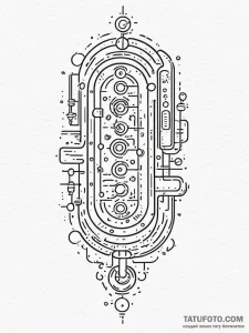 A linework tattoo of the morse code message f... - эскиз тату (№1752693736_0, 16.07.2025 19:22) — Tatufoto.com