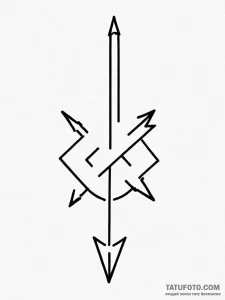 Tattoo sketch a stylized "continue" button wi... - эскиз тату (№1752693812_0, 16.07.2025 19:23) — Tatufoto.com