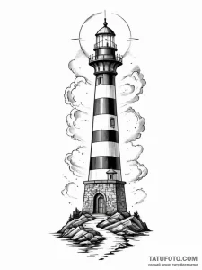 Tattoo sketch a lighthouse, solitary but stro... - эскиз тату (№1752694043_0, 16.07.2025 19:27) — Tatufoto.com