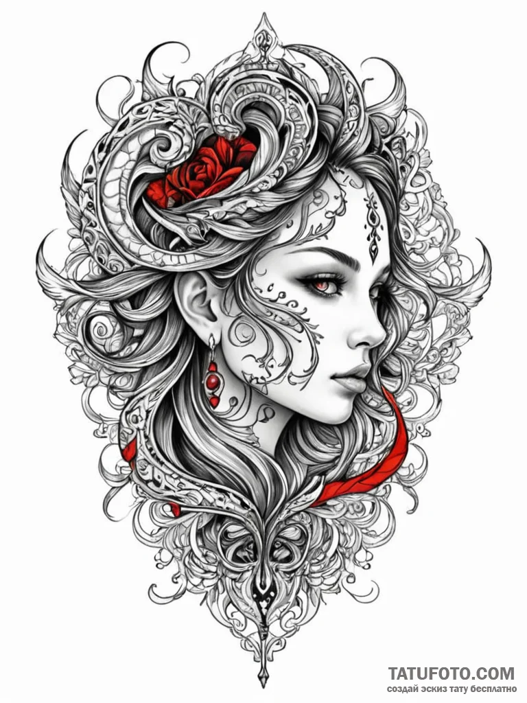 Tattoo design a strong, battle-hardened face,... - эскиз тату (№1752694118_0, 16.07.2025 19:28) — Tatufoto.com
