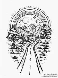 р сѓрѕр° р р°рґсѓрір° (rainbow, road, joy, un... - эскиз тату (№1752694194_0, 16.07.2025 19:29) — Tatufoto.com