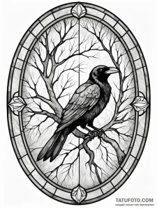 A linework design of the nevermore academy st... - эскиз тату (№1752694350_0, 16.07.2025 19:32) — Tatufoto.com