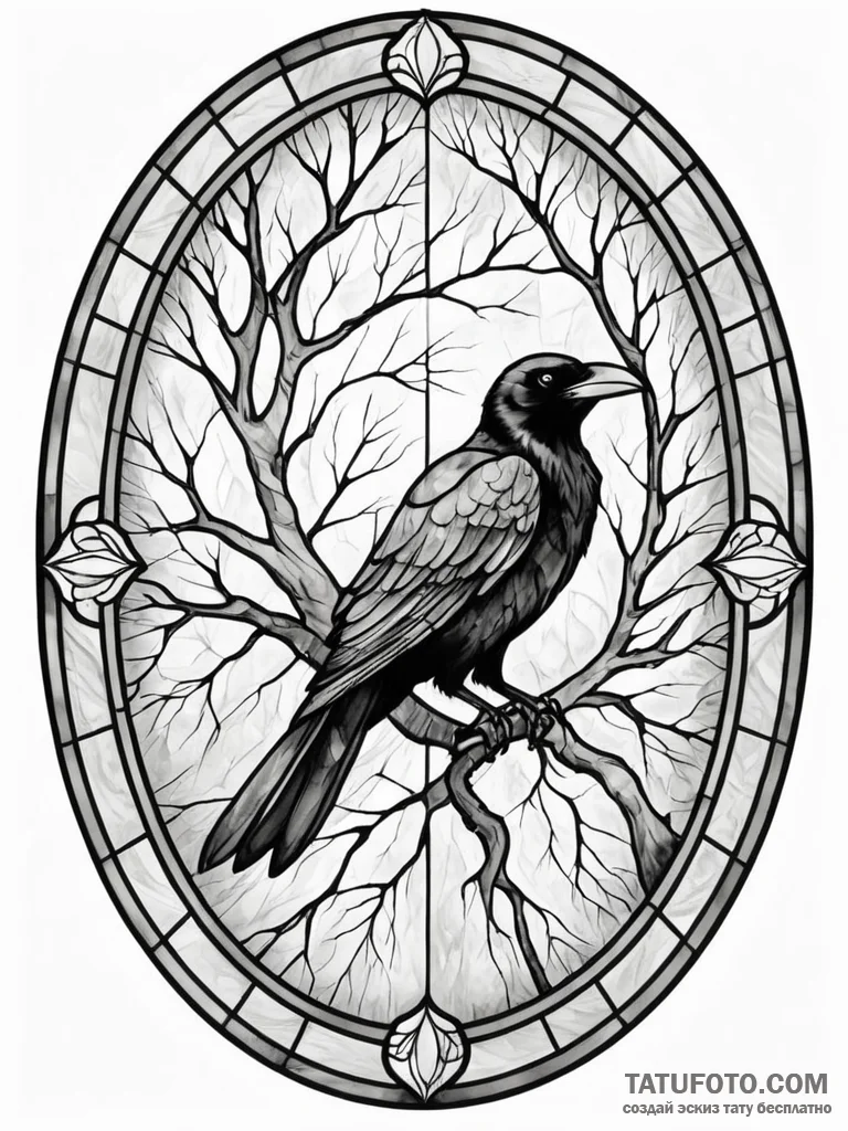 A linework design of the nevermore academy st… — эскиз тату (№1752694350_0, 16.07.2025 19:32) — Tatufoto.com