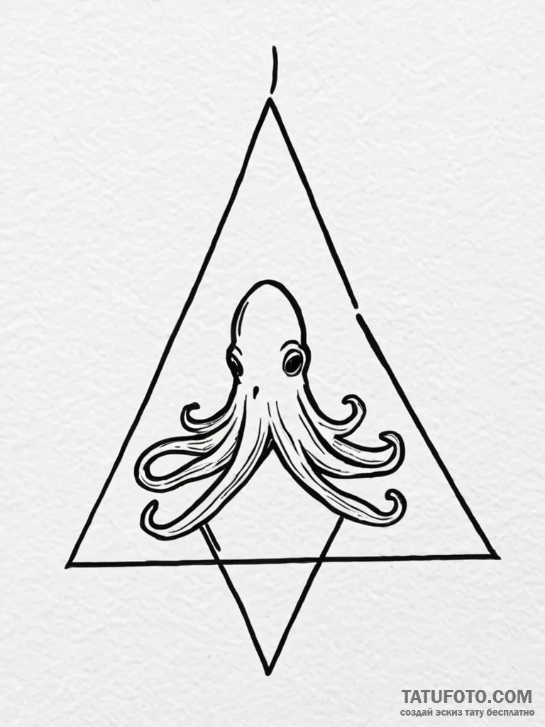A linework tattoo of the squid game symbols:... - эскиз тату (№1752694431_0, 16.07.2025 19:33) — Tatufoto.com