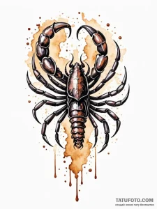 Tattoo design a scorpio scorpion with a singl... - эскиз тату (№1752694591_0, 16.07.2025 19:36) — Tatufoto.com