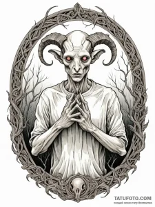 A sketch of the creature from pan's labyrinth... - эскиз тату (№1752696840_0, 16.07.2025 20:14) — Tatufoto.com