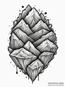 Tattoo design a heavy, textured rock surface,... - эскиз тату (№1752697724_0, 16.07.2025 20:28) — Tatufoto.com