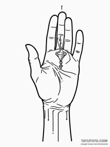 Tattoo sketch a hand protecting a small, vuln... - эскиз тату (№1752698622_0, 16.07.2025 20:43) — Tatufoto.com