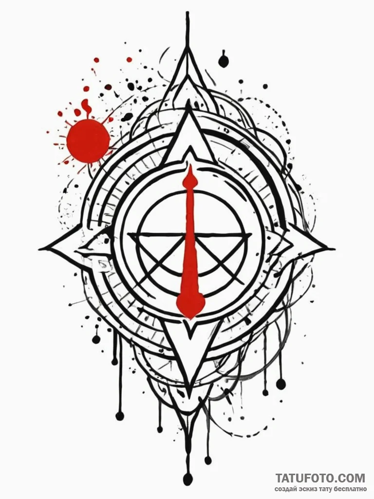 Tattoo sketch a symbol representing a core pe... - эскиз тату (№1752699202_0, 16.07.2025 20:53) — Tatufoto.com