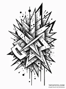 Tattoo sketch an abstract representation of "... - эскиз тату (№1752699510_0, 16.07.2025 20:58) — Tatufoto.com