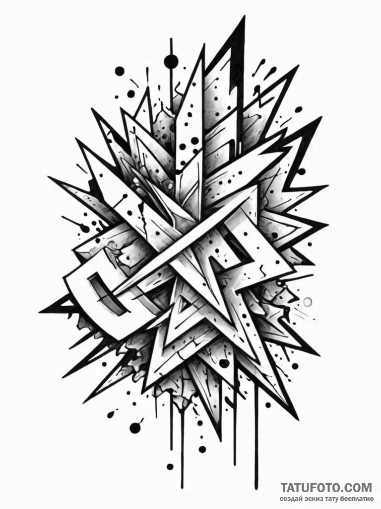 Tattoo sketch an abstract representation of "... - эскиз тату (№1752699510_0, 16.07.2025 20:58) — Tatufoto.com